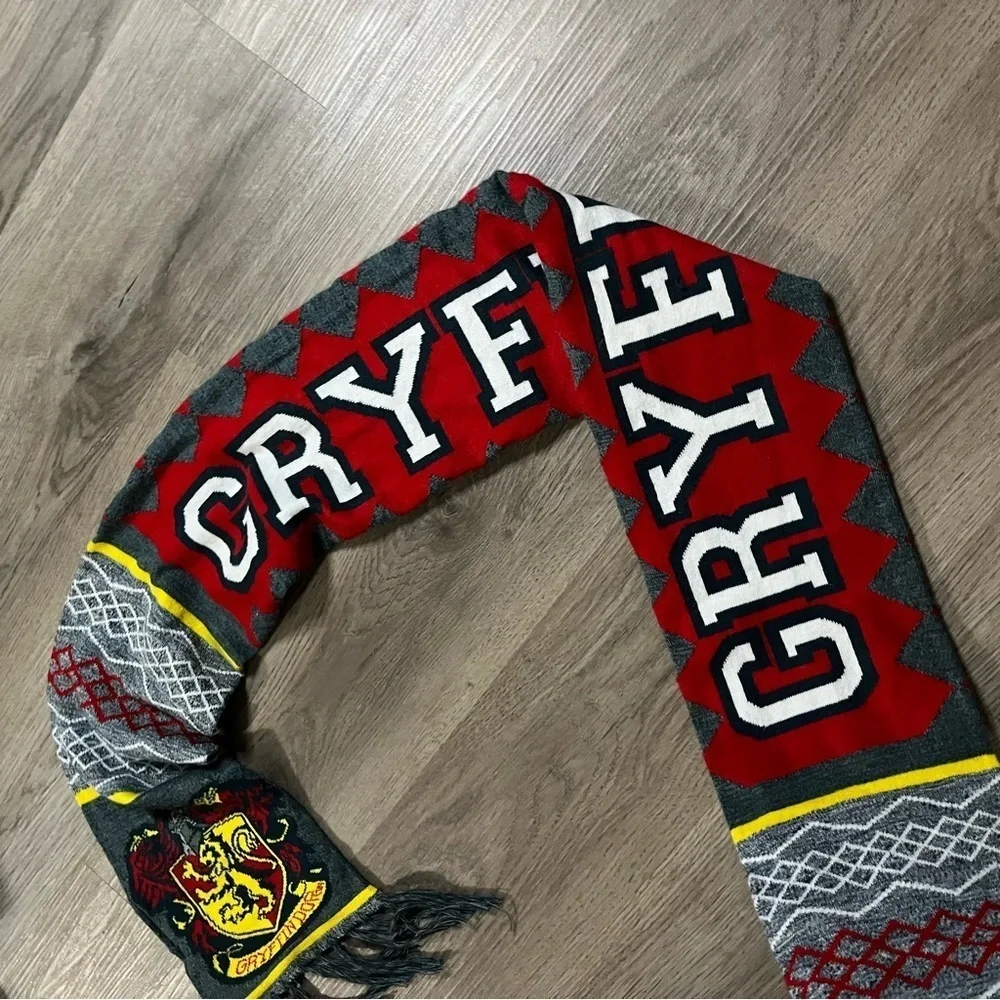 Harry Potter Adult Size Gryffindor Double Sided Scarf Harry Potter World Fringe